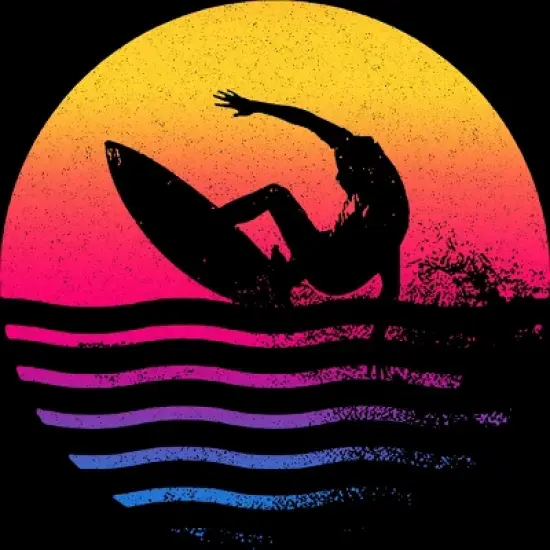 Men's Design By Humans Surfer Waves By clingcling Tank Top image {1}