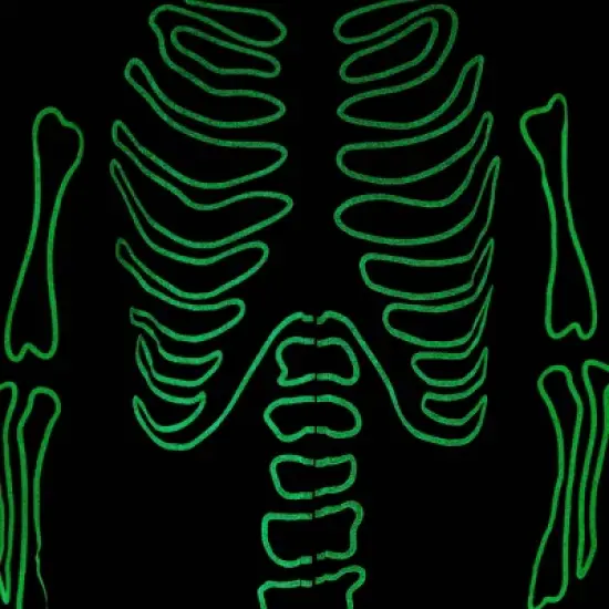 Women's Glow-In-The-Dark Skeleton Halloween Matching Family Union Suit - Hyde & EEK! Boutique&trade; Black image {2}