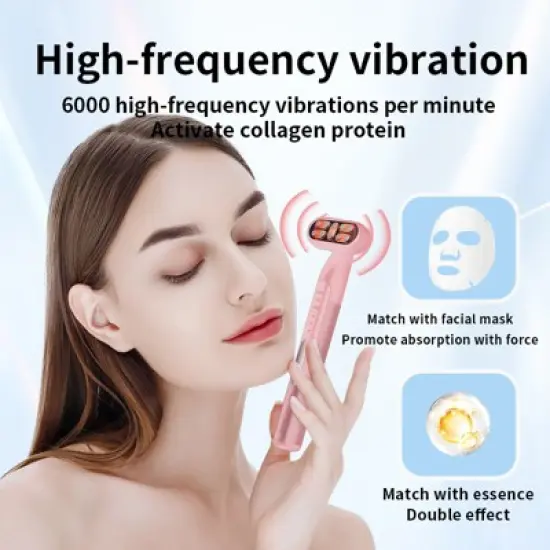 9 Colors Face & Neck Red Light Wand, Red Light Therapy Wand at Home for Face Lift, Firm, Smooth, Skin Care Massage Tools image {2}