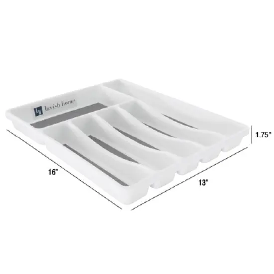 Hastings Home 6-Section Flatware, Silverware, Utensil, or Cutlery Divider Drawer Organizer image {2}