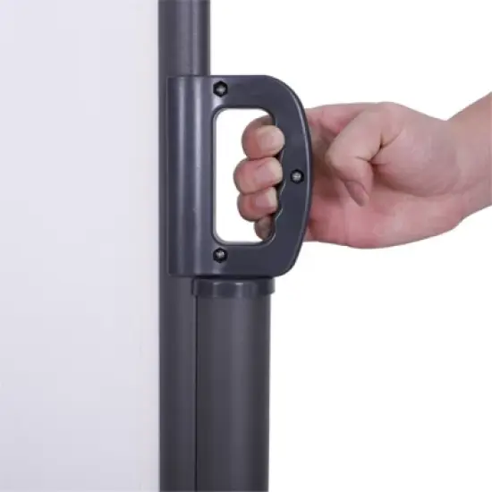 118" x 63" Retractable Outdoor Patio Balcony Deck Side Awning White - Captiva Designs image {5}