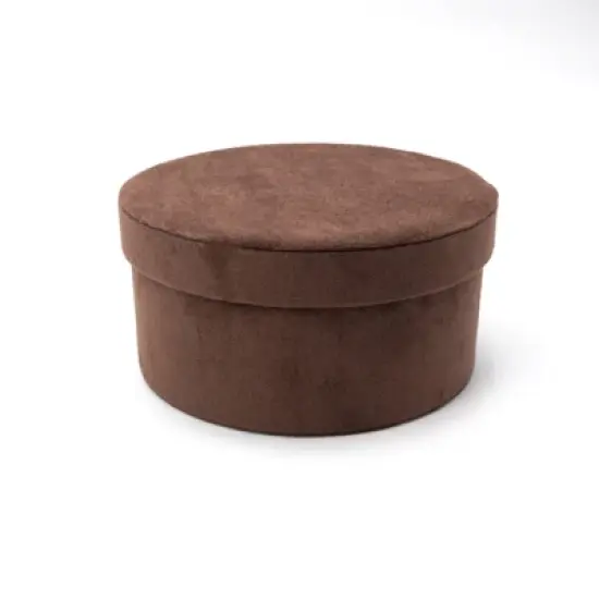 Large Velvet Storage Box Brown - Bullseye's Playground&trade; image {1}