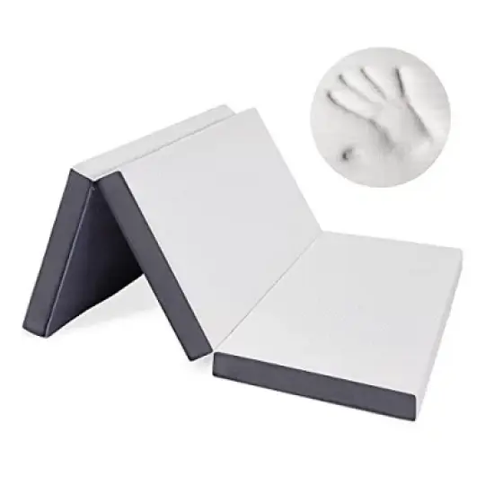 Heyward 4" Trifold Mattress, Tri Fold Memory Foam Foldable Mattress image {6}