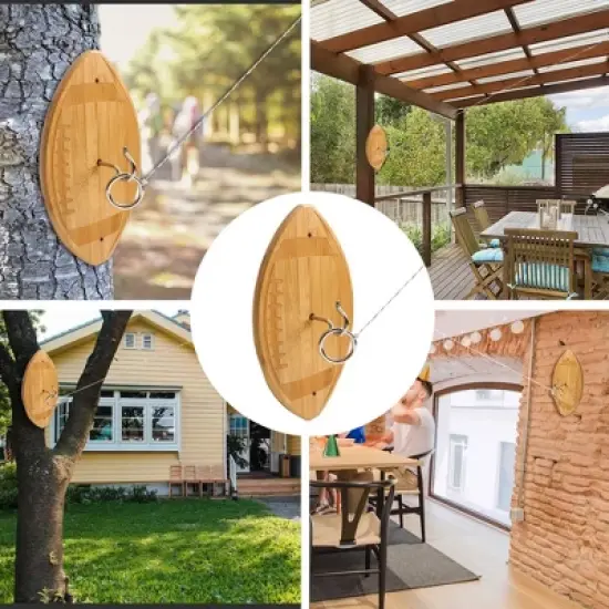 GSE Ring Toss Hook Game for Adults, Hook and Ring Toss Game Wall Mount for Outdoor/Indoor (Football) image {6}