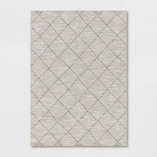 Mira Geometric Diamond Indoor/Outdoor Rug Cream - Threshold&trade; image {4}