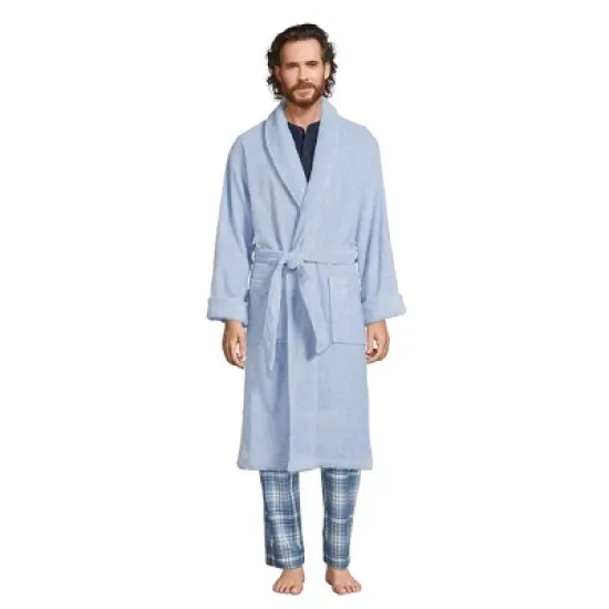 Lands' End Men's Calf Length Turkish Terry Robe image {8}