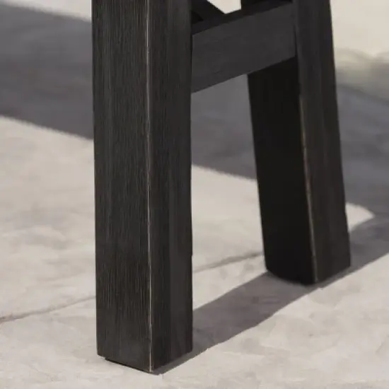 Bettina Acacia Wood Patio Bench - Gray - Christopher Knight Home image {4}