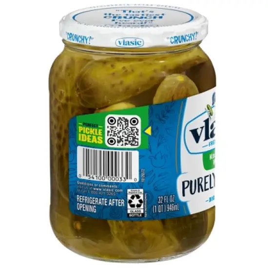 Vlasic Purely Pickles Kosher Dill Large Wholes - 32 fl oz image {1}
