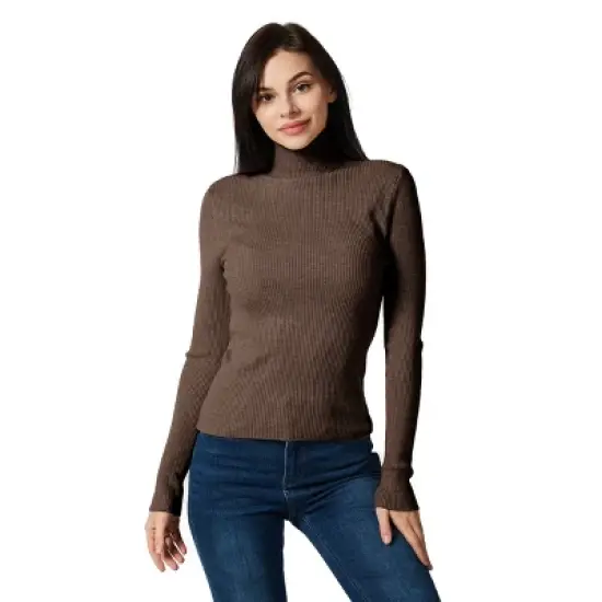 Zilpu  Lightweight Ribbed Turtleneck for Women - Slim Fit image {13}