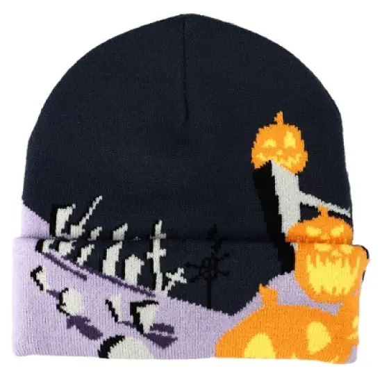 Nightmare Before Christmas Curly Hill Cuff Beanie image {1}