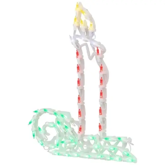 Northlight LED Lighted Candle Christmas Window Silhouette - 17.5" - Multicolor Lights image {4}