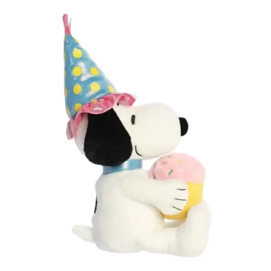Aurora Medium Birthday Snoopy Peanuts Adorable Stuffed Animal White 12" image {2}