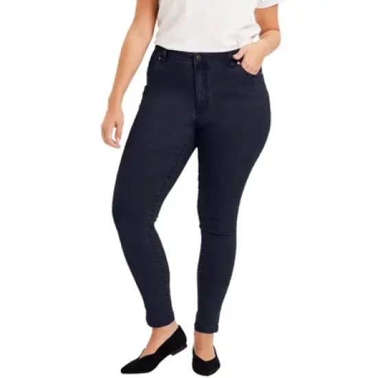 June + Vie by Roaman's Women&rsquo;s Plus Size Curvie Fit Skinny Jeans image {1}