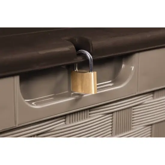 Starplast 88 Gallon Deck Box Plastic Mocha Brown image {3}