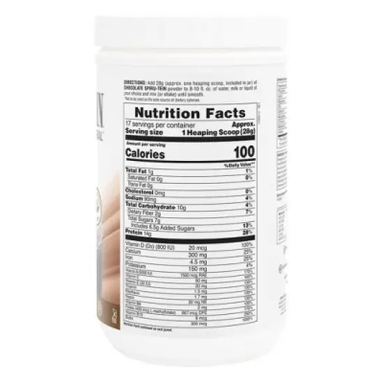 Spiru-Tein (Spirutein) Shake - Chocolate by Nature's Plus  -  1.05 lbs Powder image {1}