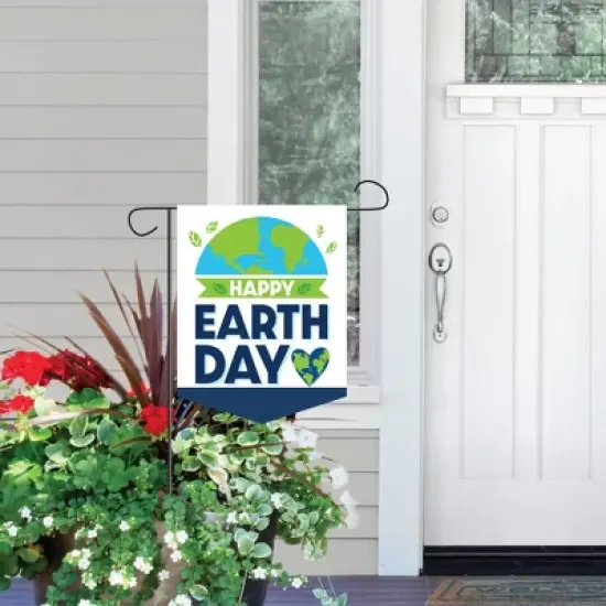 Big Dot of Happiness Happy Earth Day - Outdoor Home Decorations - Double-Sided Save the Planet Garden Flag - 12 x 15.25 inches image {5}