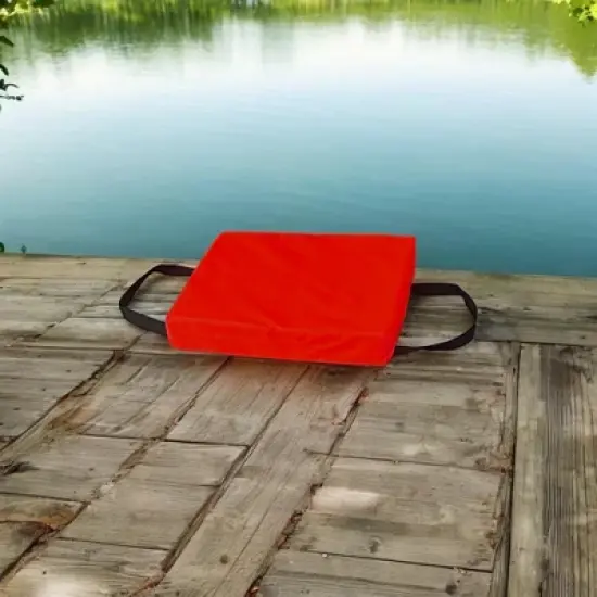 Bradley Type IV Boat Cushion USCG Approved Throwable Flotation Device; Coast Guard approved throw preserver with foam cushion image {10}