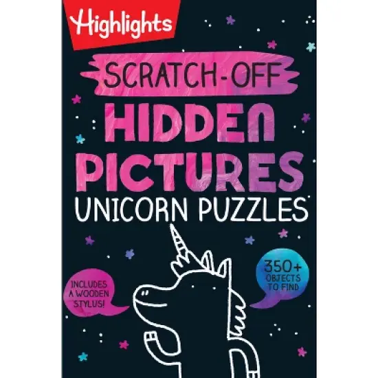 Scratch-Off Hidden Pictures Unicorn Puzzles - (Highlights Scratch-Off Activity Books) (Spiral Bound) image {1}