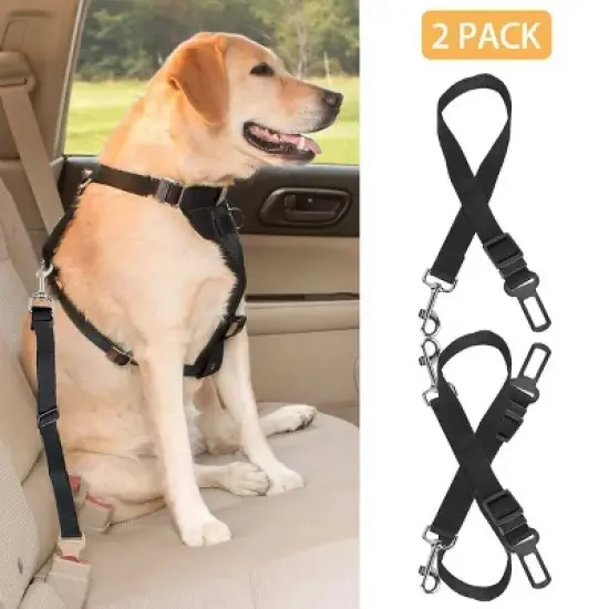 2Pcs Pet Dog Seat Belt Leash Adjustable Pet Dog Cat Safety Leads Harness image {10}