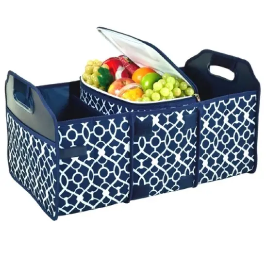 Picnic at Ascot Original Folding Trunk Organizer with Removable Cooler - Durable No Sag Design image {5}