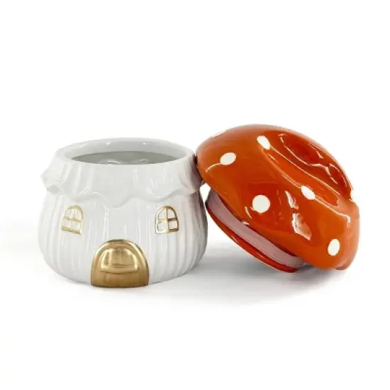 Novelty Ceramic Bowl with Lid Orange - Bullseye's Playground&trade; image {2}