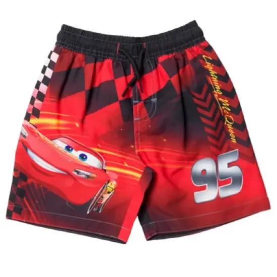 Disney Pixar Cars Lightning McQueen Swim Trunks Bathing Suit Little Kid image {8}