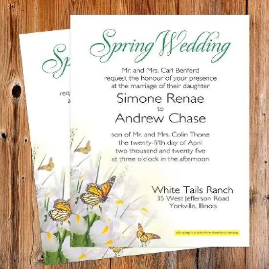 Great Papers Spring Blossom Butterfly Everyday Letterhead Multicolored 50 Sheets/Pack (2025004) image {1}