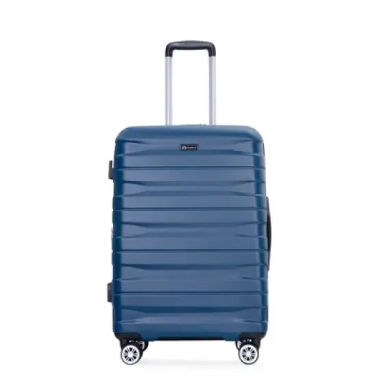 Gulches 5-Piece Expandable Hard PC Luggage Set, Dark Blue, TSA Lock, Lightweight Rolling Luggage image {2}