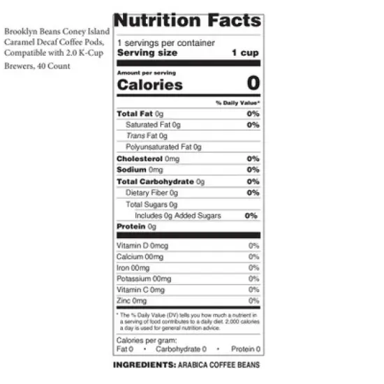 Brooklyn Beans DECAF Coffee Pods, Keurig compatible, Coney Island Caramel, 40 Count image {2}