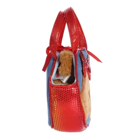 Aurora Fancy Pals 7" Pretty Pony Pet Carrier Brown Stuffed Animal image {2}