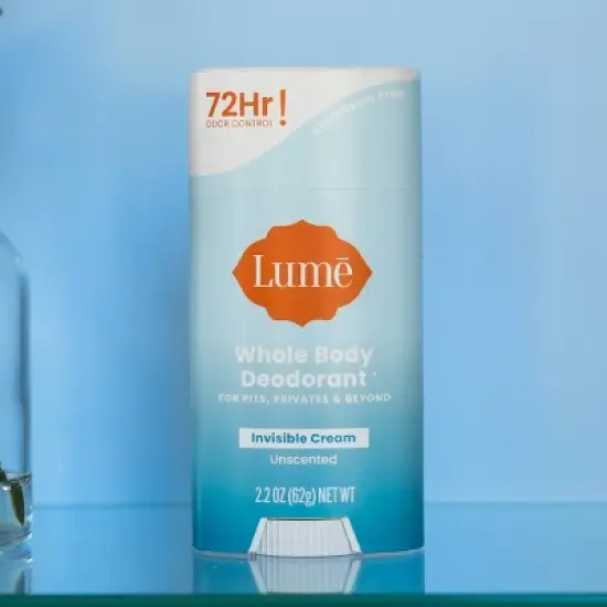 Lume Invisible Cream Deodorant Stick - Unscented - 2.2oz image {1}