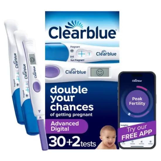 Clearblue Advanced Digital Ovulation Test + 2 Pregnancy Test - 30ct image {3}