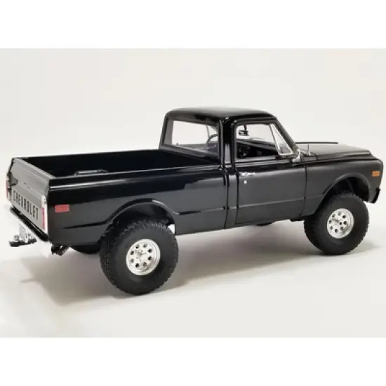 1970 Chevrolet K10 4x4 Pickup Truck Black Limited Edition to 1050 pieces Worldwide 1/18 Diecast Model Car by ACME image {4}