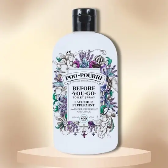 Poo-Pourri Before-You-Go Toilet Spray | Unique essential oil formula helps your home - Lavender PepperMint (16 oz) XL Refll image {2}