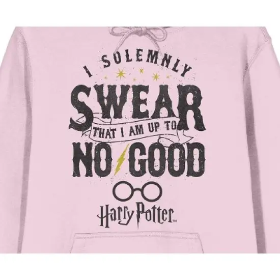 Harry Potter I Solemnly Swear I Am Up To No Good Long Sleeve Cradle Pink Men's Hooded Sweatshirt image {1}