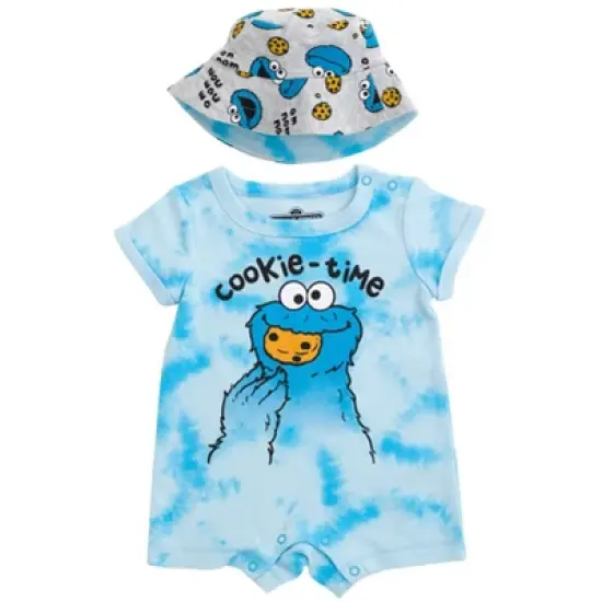 Sesame Street Elmo Cookie Monster Big Bird Romper and Sunhat Newborn to Toddler image {9}