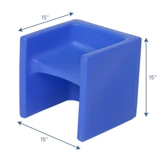 Children's Factory CF910-009 Flexible Seating Toddler Kids Cube Chair Classroom Furniture for Daycare, Playroom, and Homeschool, Blue image {4}
