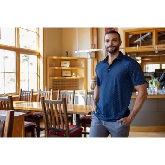 Cutter & Buck Virtue Eco Pique Tile Print Recycled Mens Polo Shirt image {1}