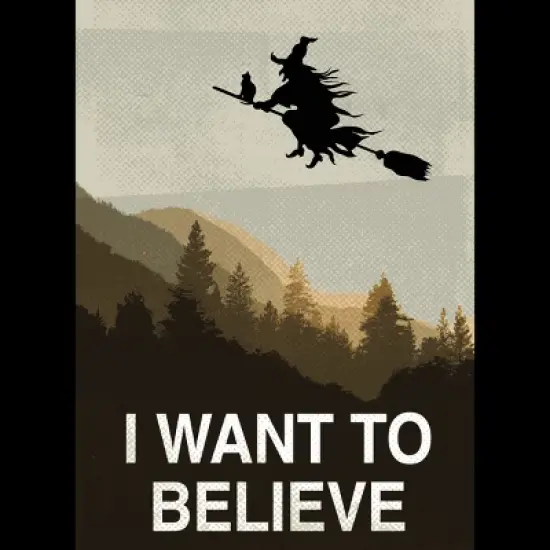 Junior's Design By Humans Halloween: I want to believe By RedCowTees T-Shirt image {1}