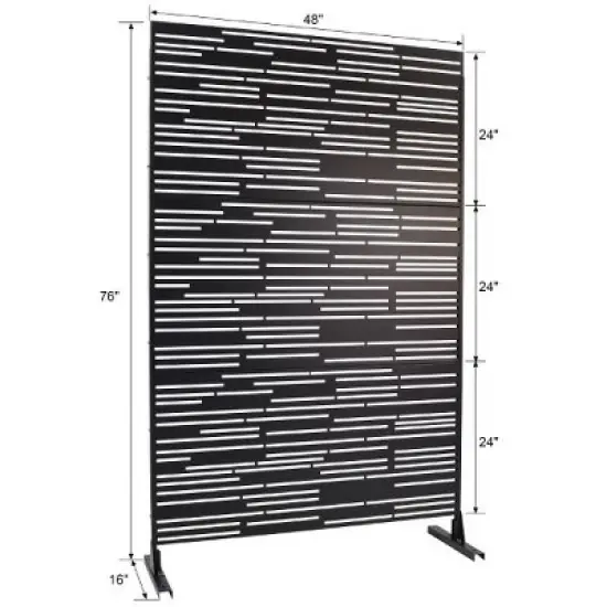 PAGED 76" H&times;48" W Balcony Privacy Screen, Fence Privacy Screen, Outdoor Privacy Screen Freestanding Balcony Privacy Screen for Lawn Garden Deck image {2}