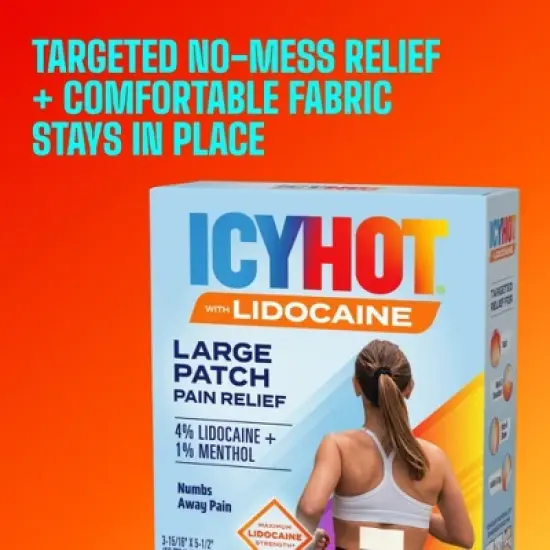 Icy Hot Pain Relief Patch with Lidocaine - 5ct image {6}