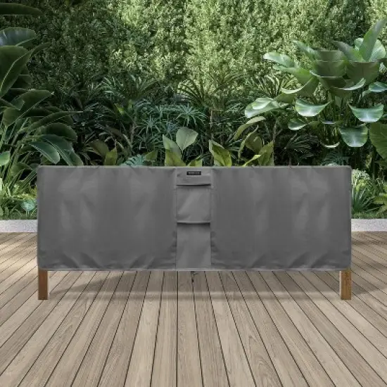 KHOMO GEAR Waterproof Square Table Cover &ndash; Heavy-Duty Outdoor Furniture Protector in Grey &ndash; Fits Patio Coffee Small Square Tables - 60x25x33 image {6}
