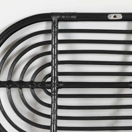 South Shore Full/Queen Hoya Wall-Mounted Retro Headboard Black image {5}