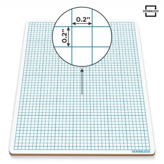 SCRIBBLEDO Box Grid 9&rdquo;x12&rdquo; Dry Erase Board image {3}