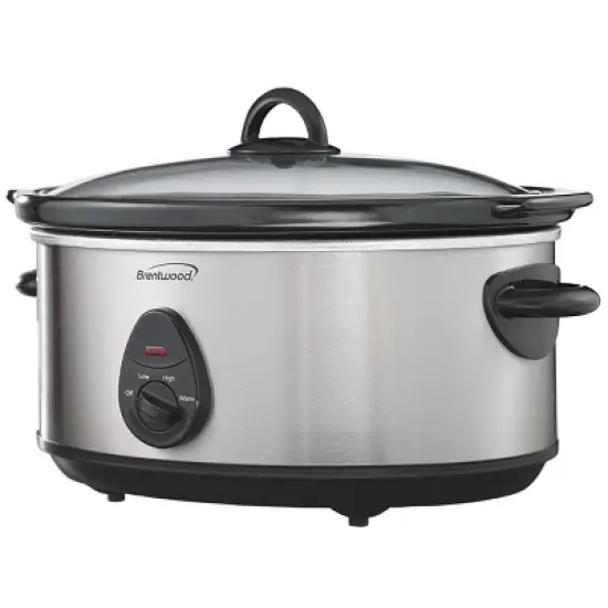 Brentwood 8.0 Quart Slow Cooker Stainless Steel image {5}