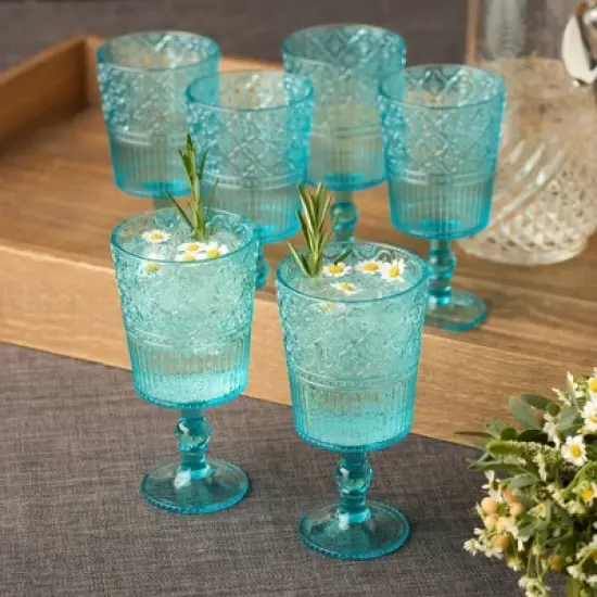 Certified International (Set of 6) 14oz Acrylic All Purpose Goblets image {4}