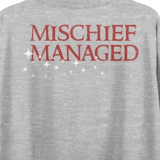 Harry Potter "Mischief Managed" Chibi Art Women's Heather Gray Graphic Crop Tee image {2}