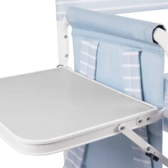 Picnic Time Outdoor Directors Chair - Mod Denim Stripes image {13}