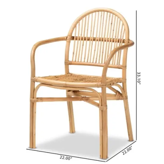 Tugera Rattan Dining Chair Natural/Brown - bali & pari image {9}