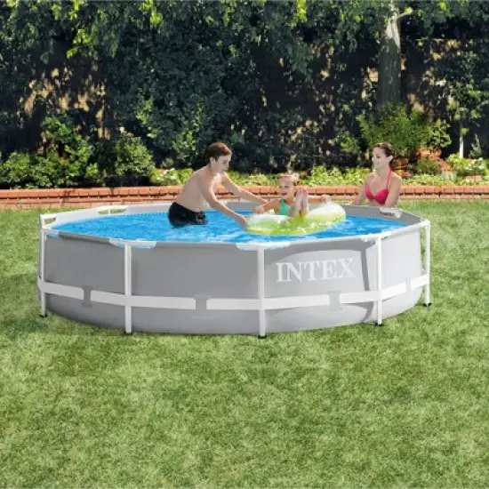 Intex 10 Feet x 30 Inches Outdoor Swimming Pool w/ Cartridge Filter Pump System image {2}